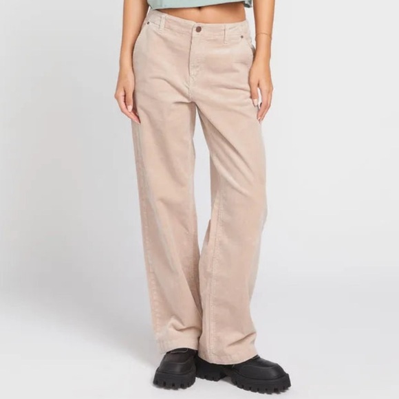 NWT Volcom Womens Pants 1991 Stoned Low Rise Jeans in MUSHROOM (MSH - Picture 2 of 15